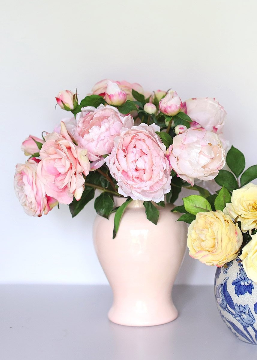 Faux Peony Flower in Light Pink | Afloral (US)