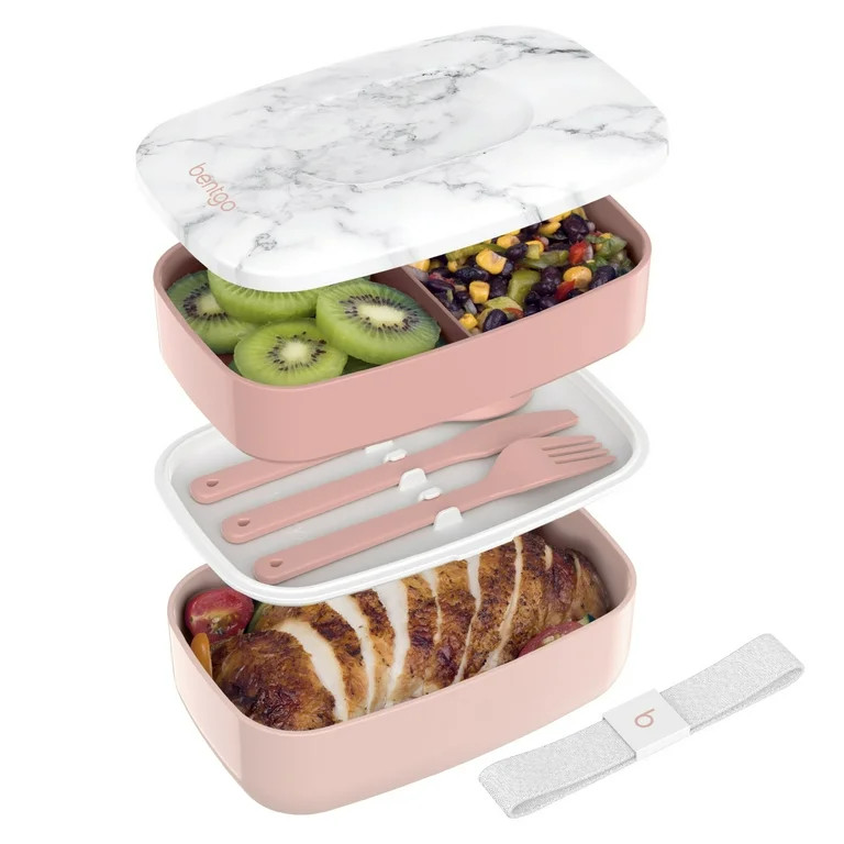Bentgo Classic - Adult Bento Box, Stackable 3-Compartment Lunch Box with Removable Utensil Set an... | Walmart (US)