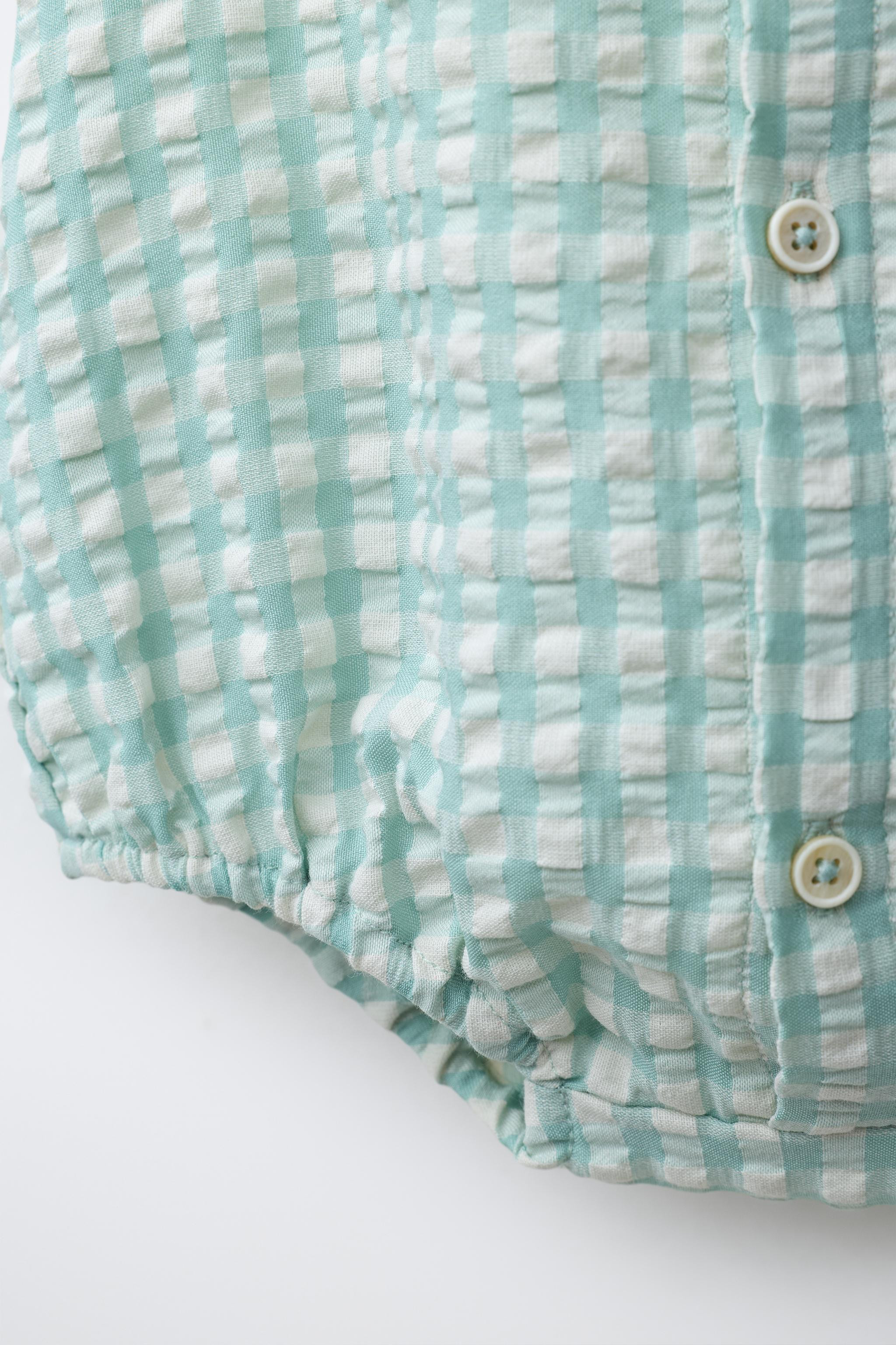 GINGHAM CHECK ROMPER | Zara UK