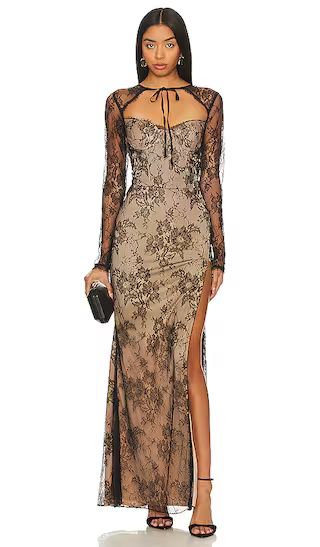 Persia Gown in Black & Nude | Revolve Clothing (Global)