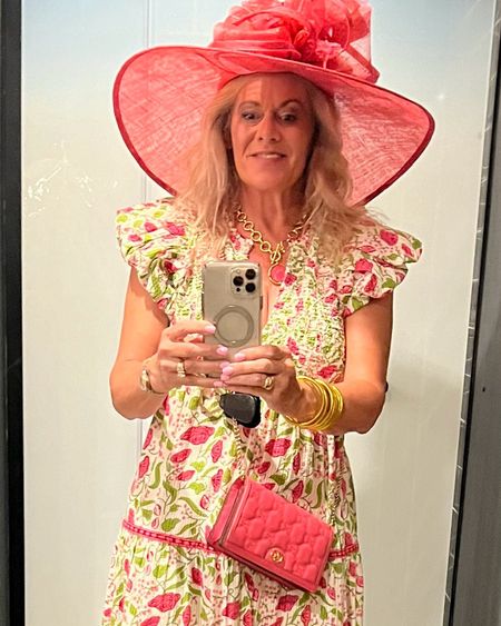 We are heading out the race track for The Kentucky Oaks!
A rainy day but I am prepared!
I found the best hat clip at Belle Monde Boutique in Louisville, Kentucky!
It has a strong magnet that clips right onto your purse and carries your hat.
It can also be used at the beach!
Wish me luck! 

#LTKSeasonal #LTKFestival #LTKstyletip