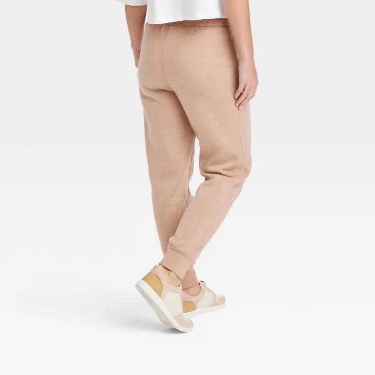 Women's High-Rise Fleece Jogger Pants - Universal Thread™ Light Brown M | Target
