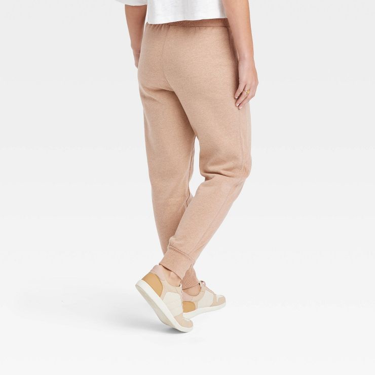 Women&#39;s High-Rise Fleece Jogger Pants - Universal Thread&#8482; Light Brown M | Target