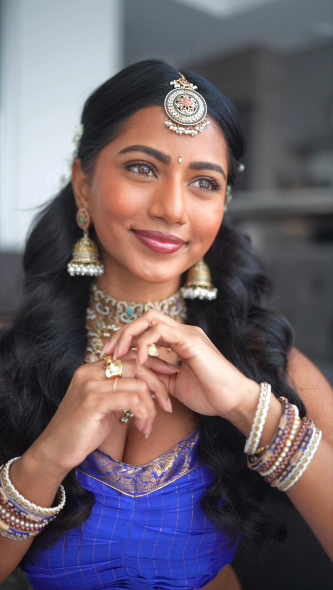 PRODUCT & SHADE DETAILS

hair oil: josie maran 
eye cream: mac cosmetics hyper real eye serumizer 
color corrector: smashbox x becca in medium/dark 
brows: benefit cosmetics brow pencil in 4 + l’oreal paris brow lamination 
foundation: estee lauder in 5N1
concealer: nyx can’t stop won’t stop in 12.7
eyeshadow: tarte cosmetics in bloom 
mascara: l’oreal paris panaroma 
bronzer: tarte cosmetics in warm bronze
blush: huda beauty in bubblegum & intense guava 
lip liner: mac cosmetics in plum
lip stick: l’oreal paris colour riche in worth it medium 635
setting powder: huda beauty in banana bread 
lash extensions: ardell seamless
setting spray: urban decay 