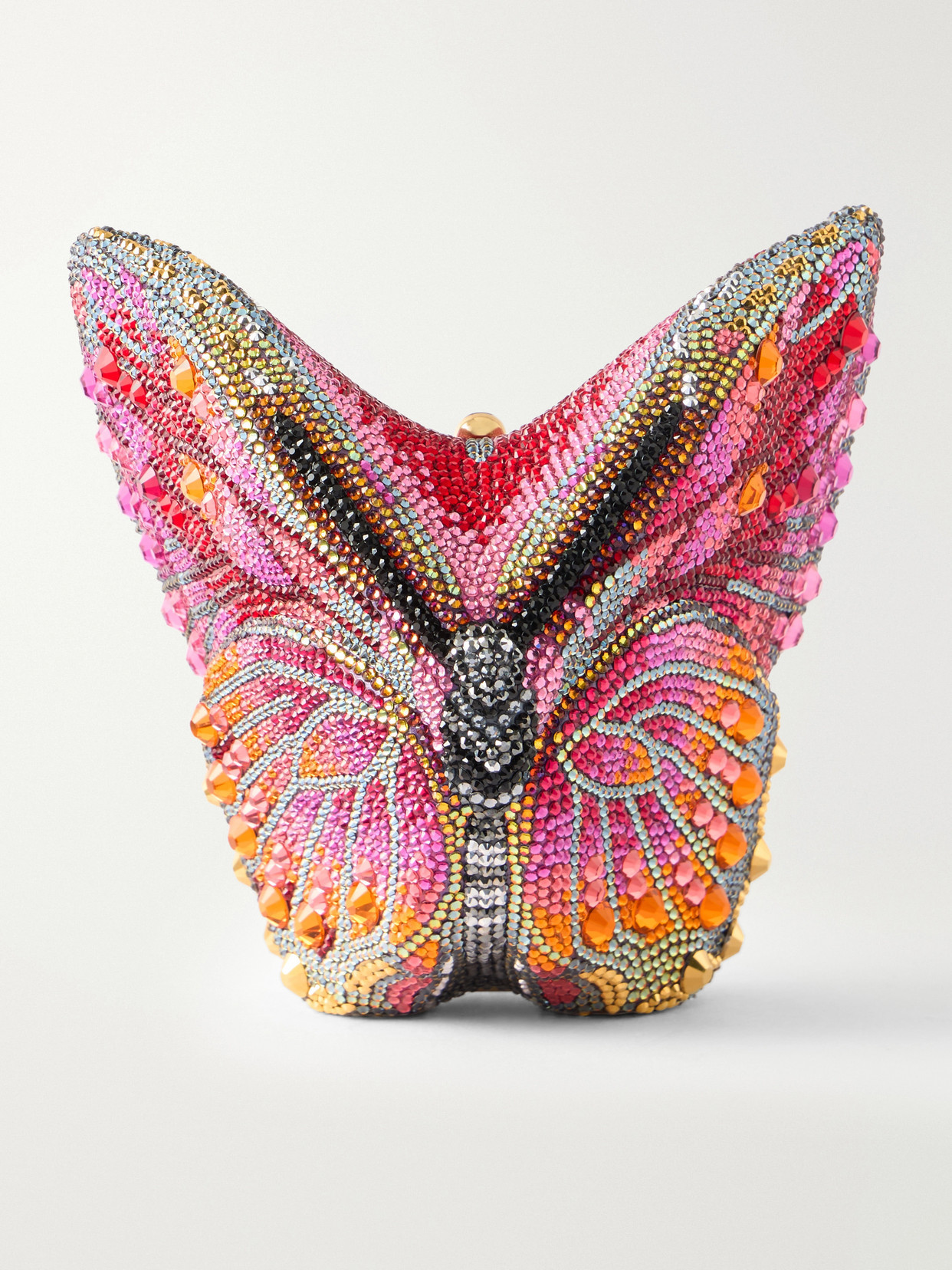 Judith Leiber Couture - Butterfly Fireclipper Crystal-embellished Gold-tone Clutch - Multi | NET-A-PORTER (US)