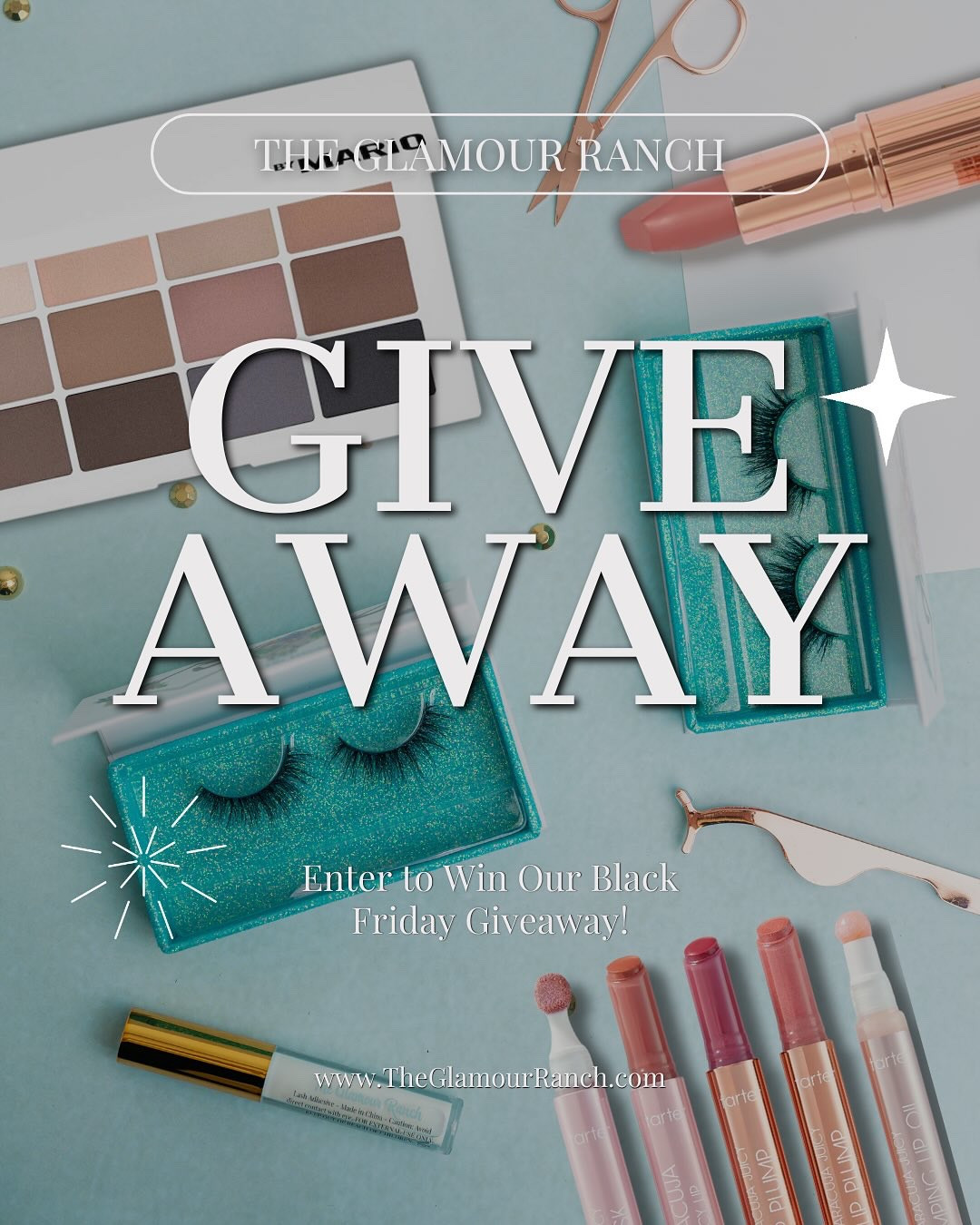 🥳 TURQUOISE FRIDAY - INSTAGRAM GIVEAWAY 🥳

To Get Entered - Be Sure to:

Head over to IG and follow the directions to get entered! Link Here: www.instagram.com/theglamourranch

🥳 Giveaway ends Wednesday 11.26.25 at 11:59pm 🥳 Winner Announced 11.27.25 at 5pm

One Grand Prize Winner will Receive:

- Digital access to our exclusive client prep guide - $20 Value
- (4) Sets of TGR Luxury Mink Lashes - $95+
- (1) Makeup by Mario Neutral Mattes Palette - $52
- (1) TGR Lash Application Kit - $46+
- Charlotte Tilbury Lipstick - $35
- Tarte Lip Kit - $49

Giveaway Value: $275+

Good luck, bestie. 🙃🫶🏼

#LTKHoliday #LTKBeauty #LTKGiftGuide