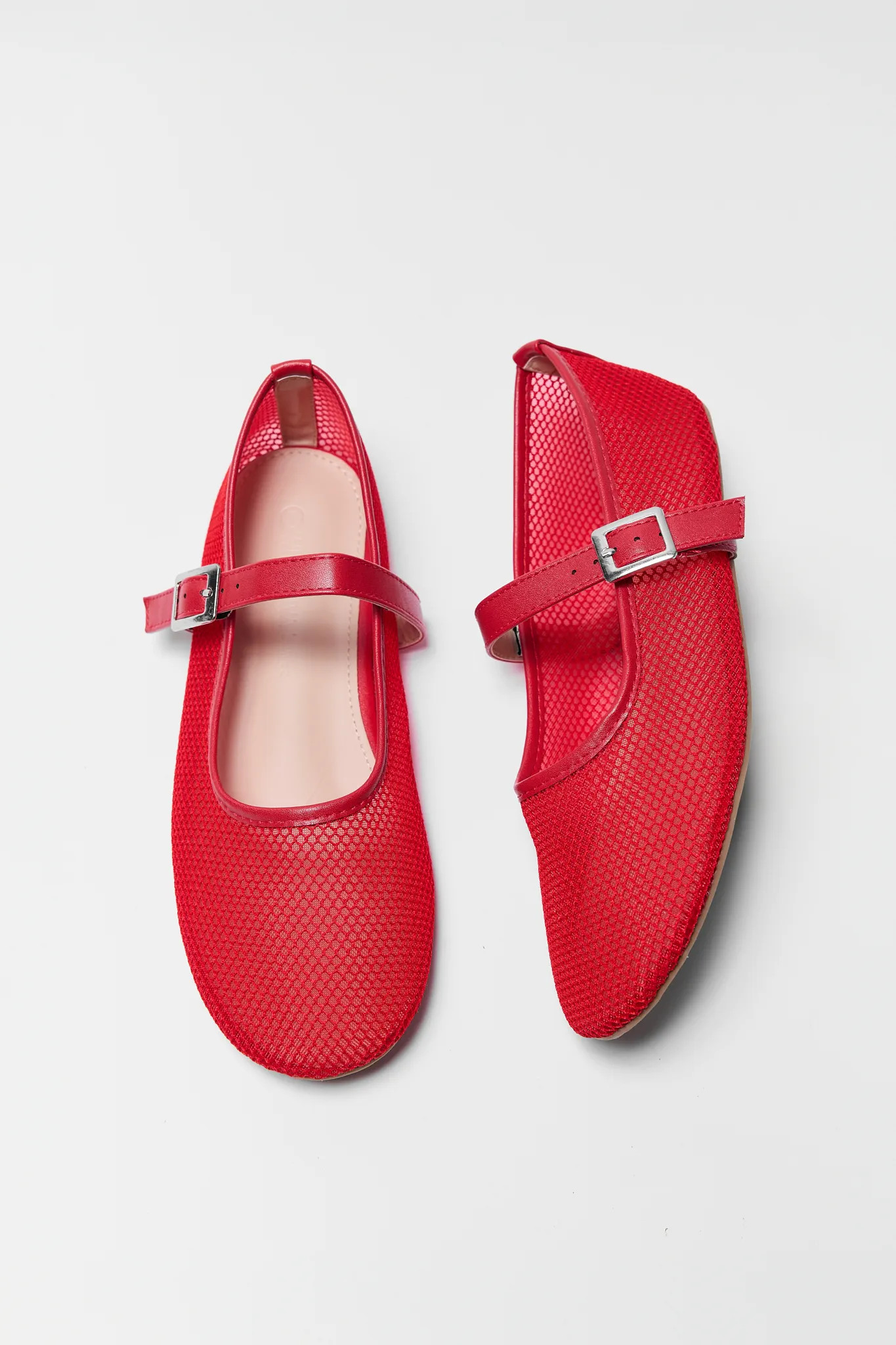 Naomi Red Mesh Flats | Avara