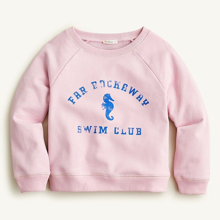 Girls' graphic sweatshirt in cotton terry | J.Crew US