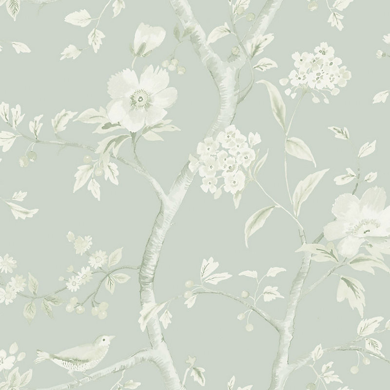 Chinoiserie Floral Wallpaper - Green - Ballard Designs | Ballard Designs, Inc.