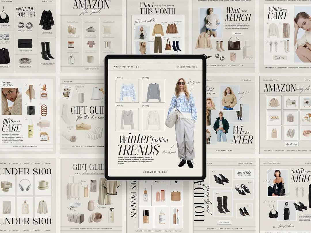 40 Editable Canva LTK Instagram Template, LTK Template, Gift Guide Template, LTK Fashion Template... | Etsy (US)