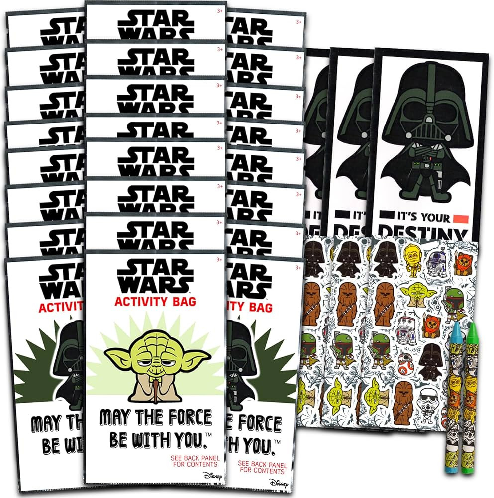 Star Wars Birthday Party Favors Set - Bundle With 24 Play Packs | Mini Coloring Books, Stickers, ... | Amazon (US)