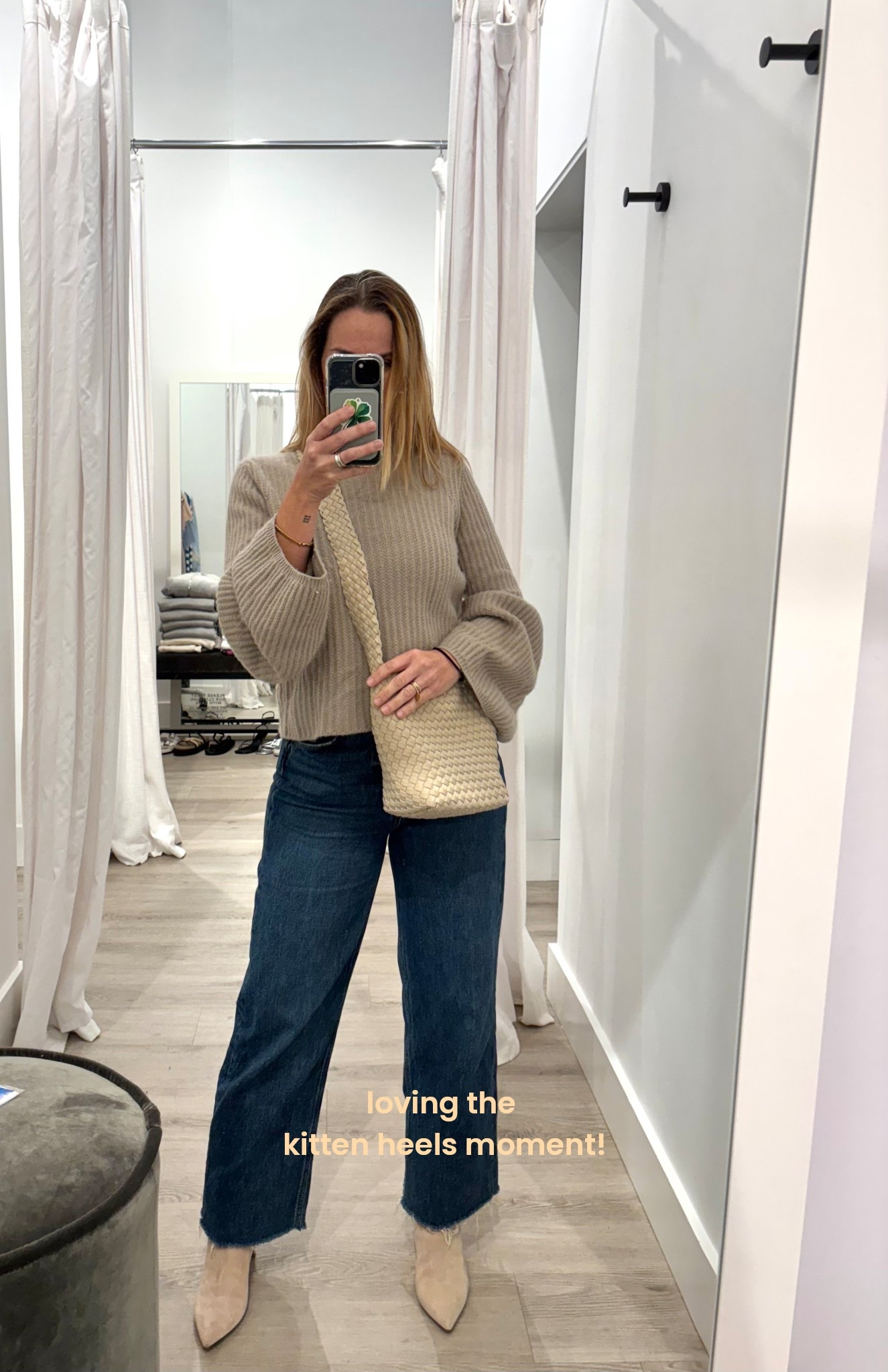 sweater weather is here! loving the kitten heels moment!!! the fall boots are  perfection, and the crossbody bag completes my look vibe! 

#LTKOver40 #LTKWorkwear #LTKBaby