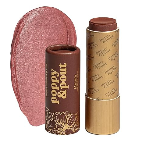 Poppy & Pout All Natural Lip Tint, Cardboard Tube, Hand-Filled, Beeswax, Vitamin E, Coconut Oil, ... | Amazon (US)