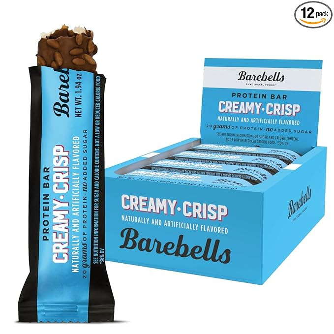 Barebells Protein Bars Creamy Crisp - 12 Count, 20g High Protein Treats - Chocolate Nutrition Bar... | Amazon (US)
