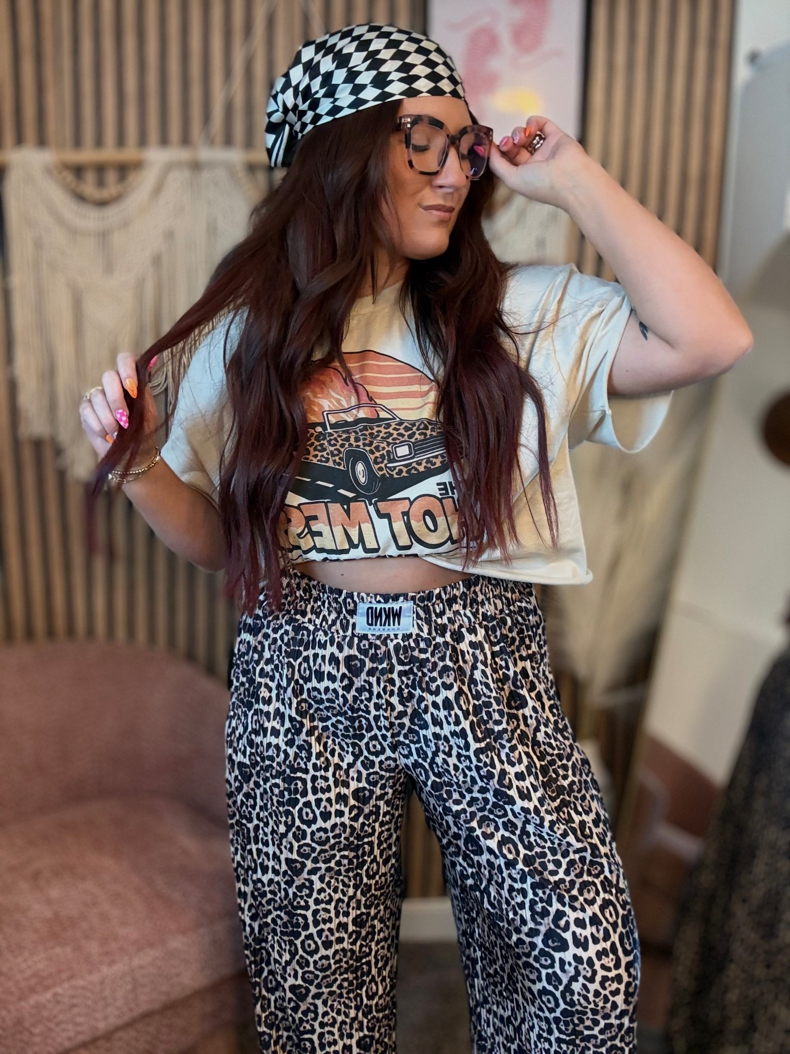 My favorite leopard pants🐆 

I’m wearing my true size L
Code KARADOOLEY save you🤎 

#LTKMidsize #LTKootd