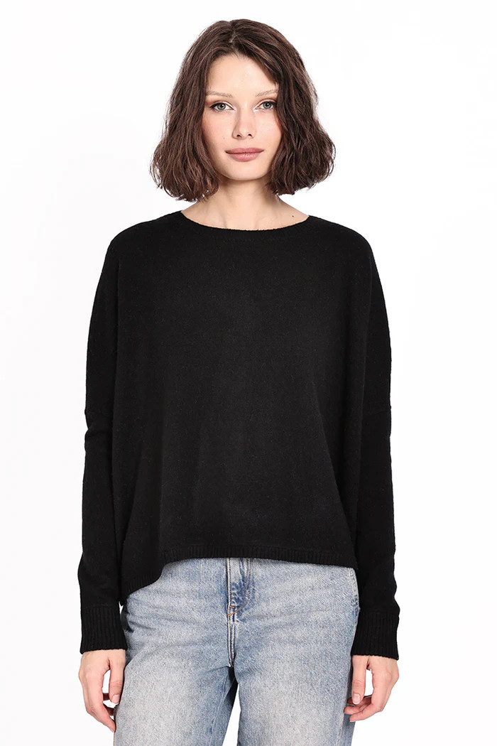 Cashmere Long Sleeve Cropped Boyfriend | Minnie Rose