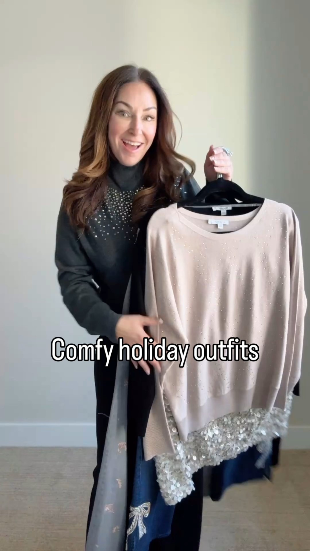 Comfy Holiday Outfits from Chicos 

Wearing large in all, 12 (2) in jeans 

 #LTKHoliday #LTKOver40 #LTKMidsize