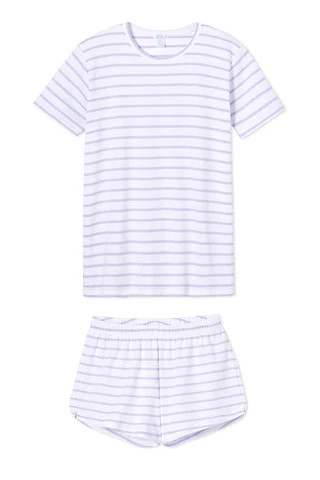 Pima Weekend Shorts Set in Lilac | Lake Pajamas
