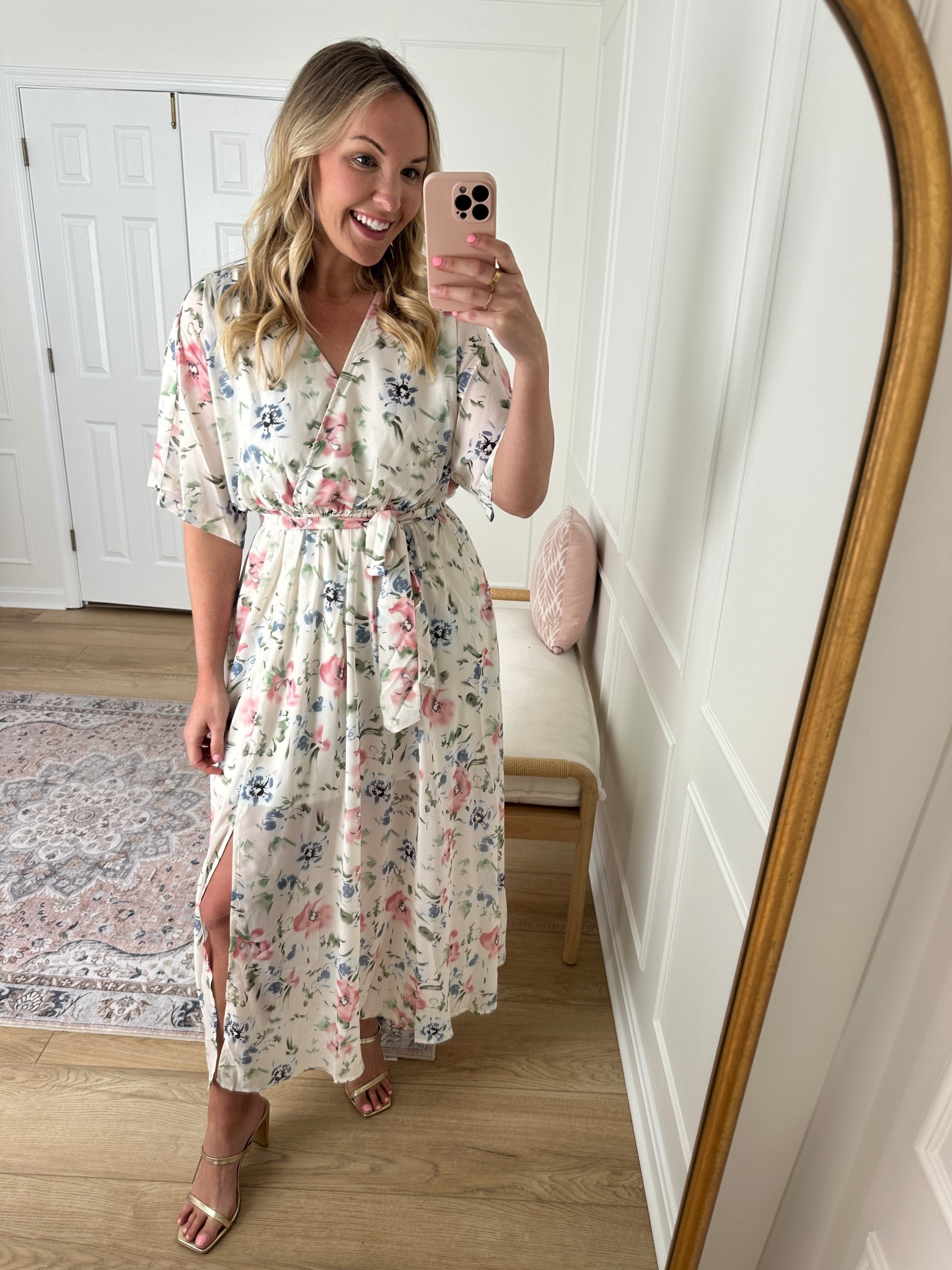 Love this dainty floral dress for Easter! Would also be great for any church function or a baptism! Wearing a med 

#LTKSeasonal #LTKMidsize #LTKFindsUnder50