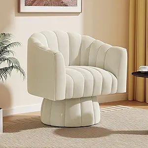 Dewhut Mid Century 360 Degree Swivel Cuddle Barrel Accent Sofa Chairs, Round Armchairs with Wide ... | Amazon (US)