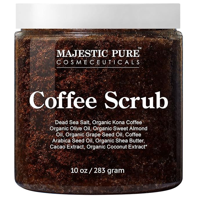 MAJESTIC PURE Arabica Coffee Scrub - All Natural Body Scrub for Skin Care, Stretch Marks, Acne & ... | Amazon (US)