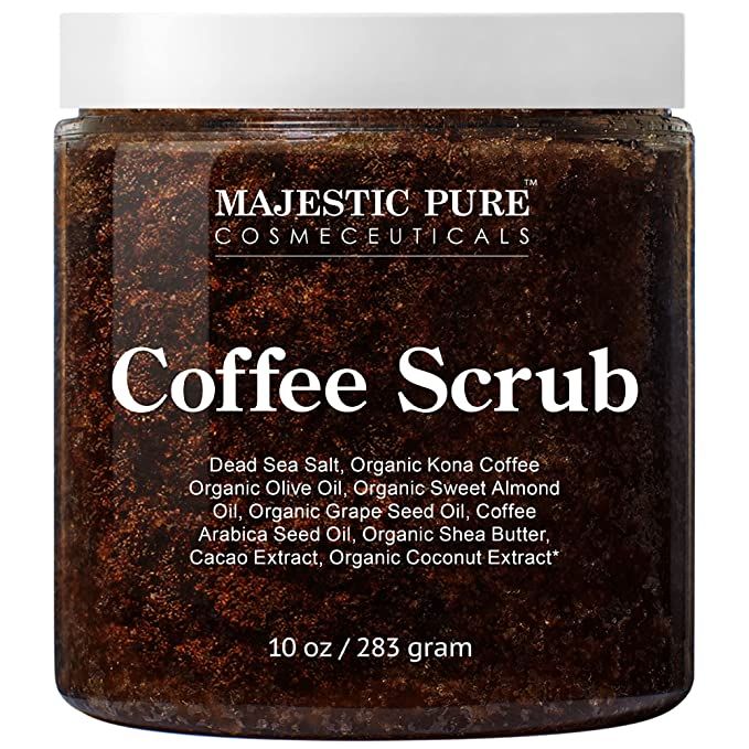 MAJESTIC PURE Arabica Coffee Scrub - All Natural Body Scrub for Skin Care, Stretch Marks, Acne & ... | Amazon (US)