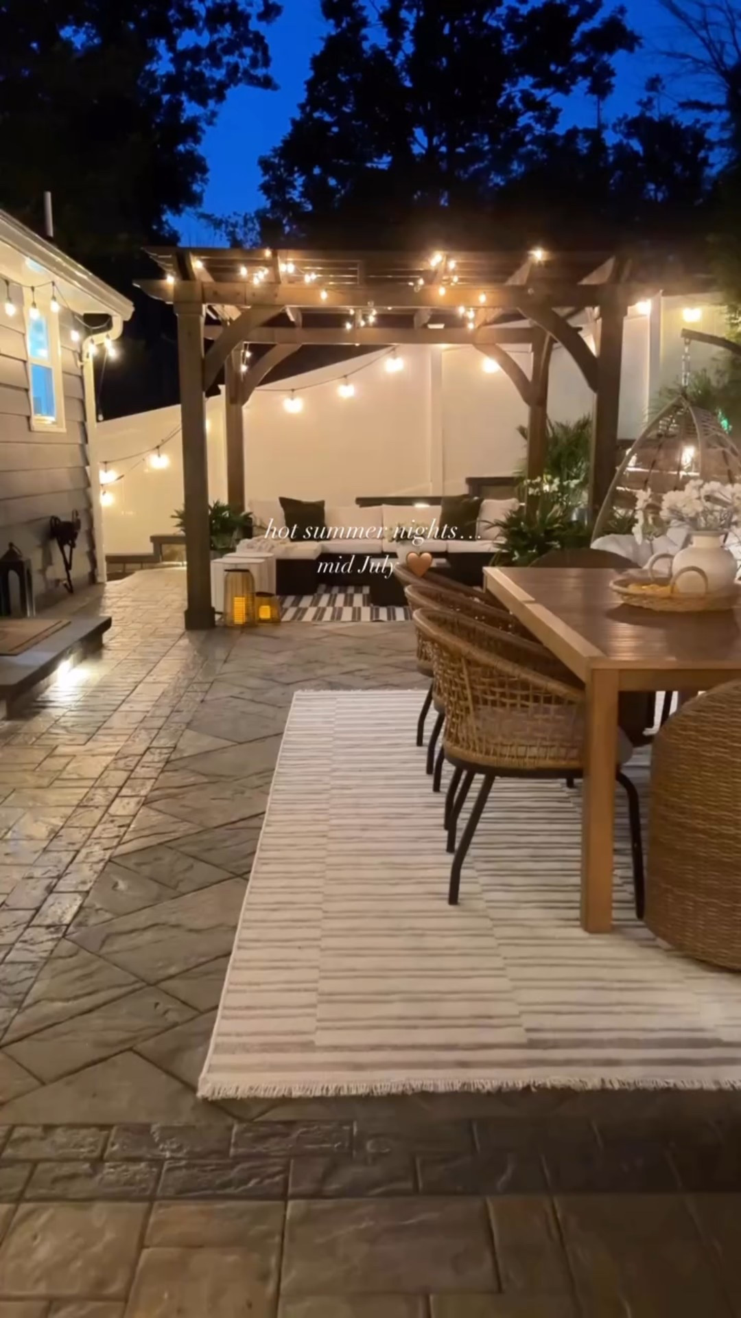 Summer nights ⭐️

Truly enjoying evenings out here lately. It’s turned into our own little mini resort.. peaceful, cozy that we get to call ours! 

If you see something you love, comment “SUMMER” and I’ll send the link your way. 🤎

#cozybackyard #summernights #modernorganicstyle #itksummer #fyp #fypage

#LTKSaleAlert #LTKHome #LTKStyleTip