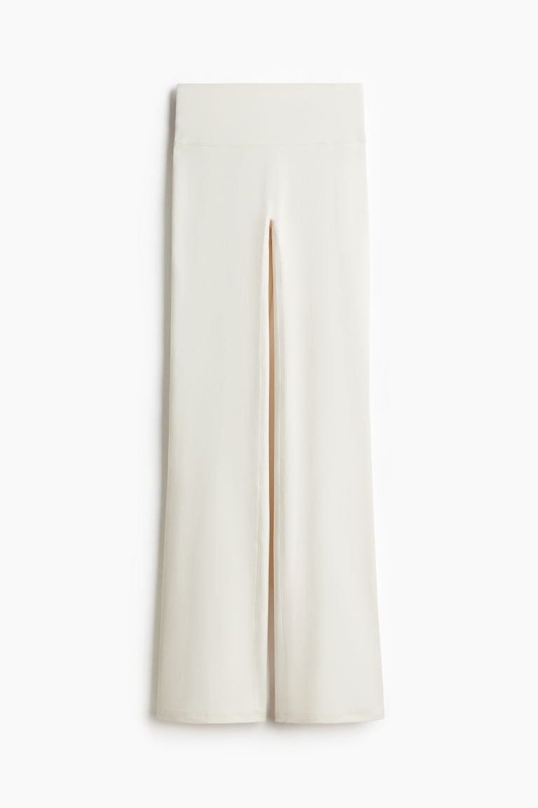 H & M - Flared Sports Leggings with SoftMove - White | H&M (US + CA)
