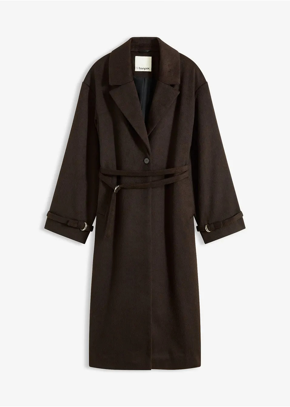 Cappotto con cintura e motivo a spina di pesce, Regular | Bonprix IT