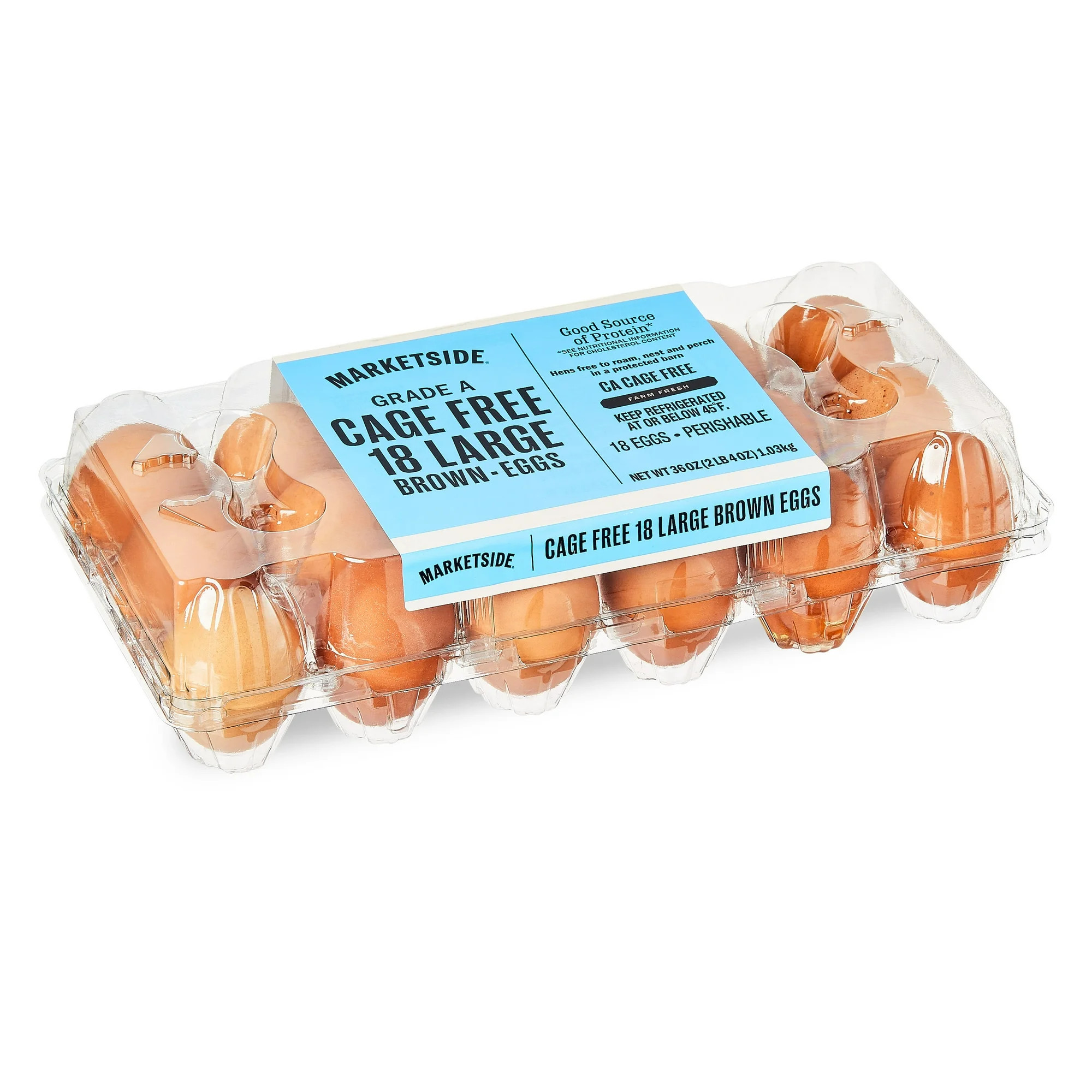 Marketside Cage-Free Large Brown Eggs, 18 Count | Walmart (US)
