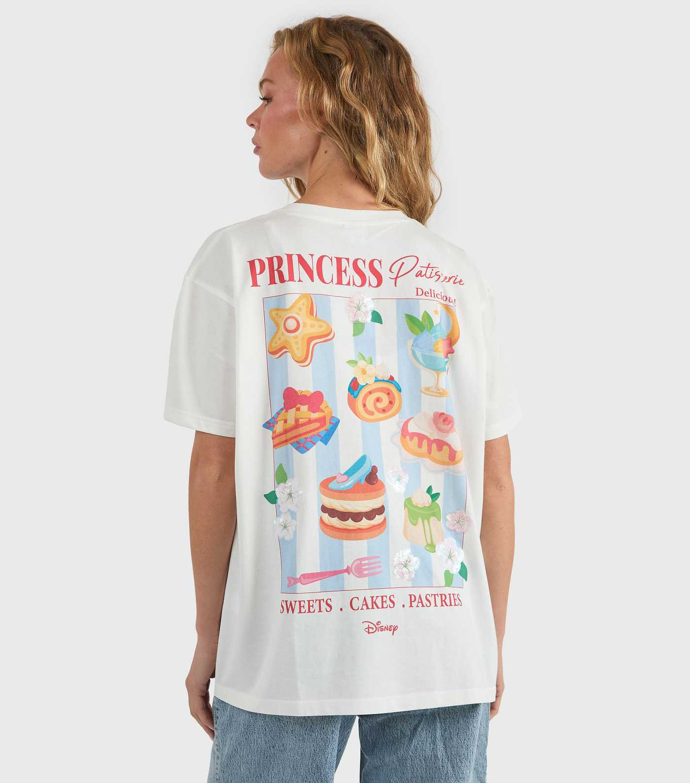 Skinnydip White Disney Princess Patisserie Print T-shirt | New Look | New Look (UK)