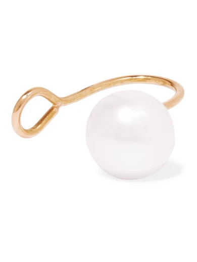 Saskia Diez - Gold Pearl Ear Cuff - one size | NET-A-PORTER (UK & EU)