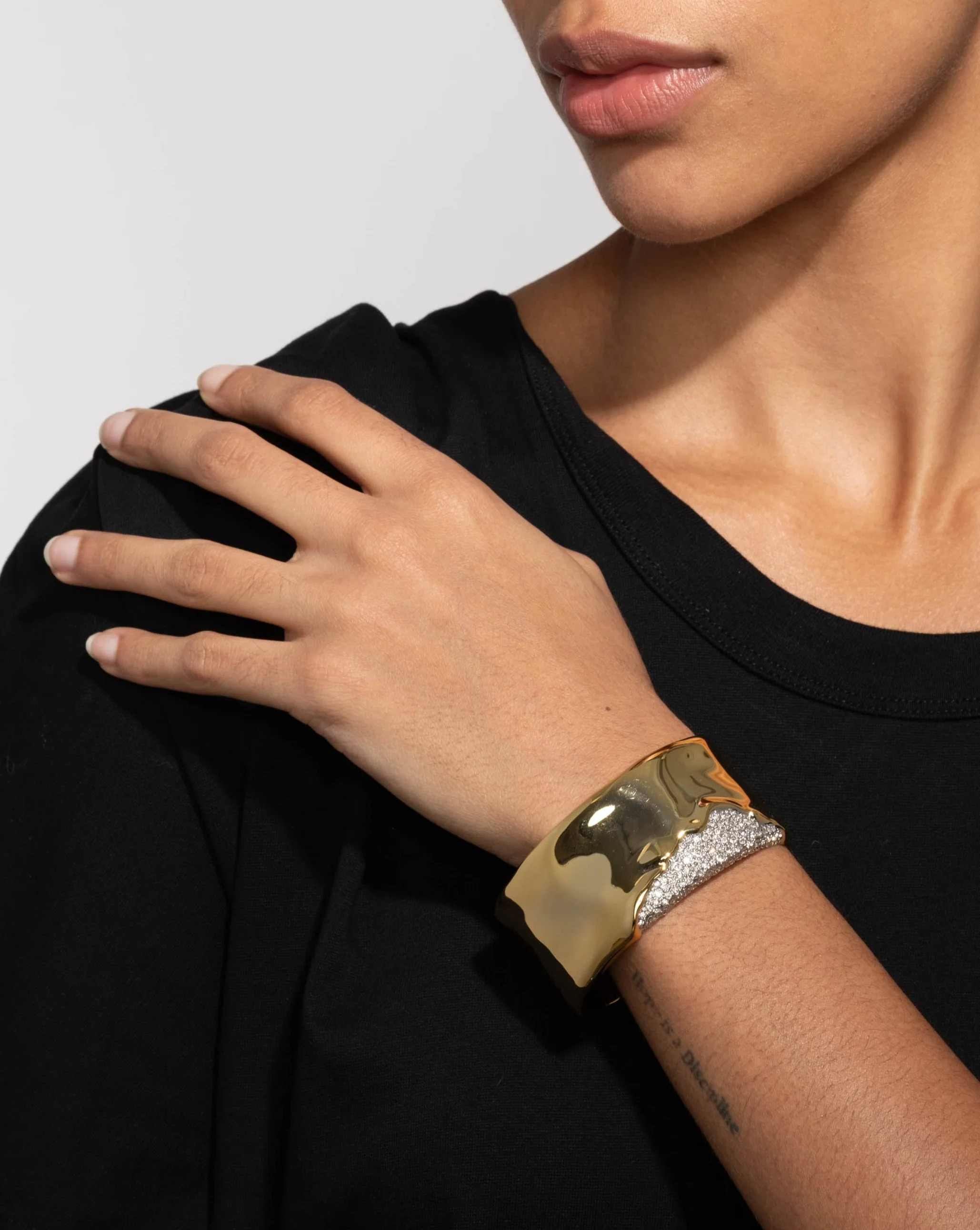 Solanales Gold Crystal Wide Cuff Bracelet | Alexis Bittar | Alexis Bittar