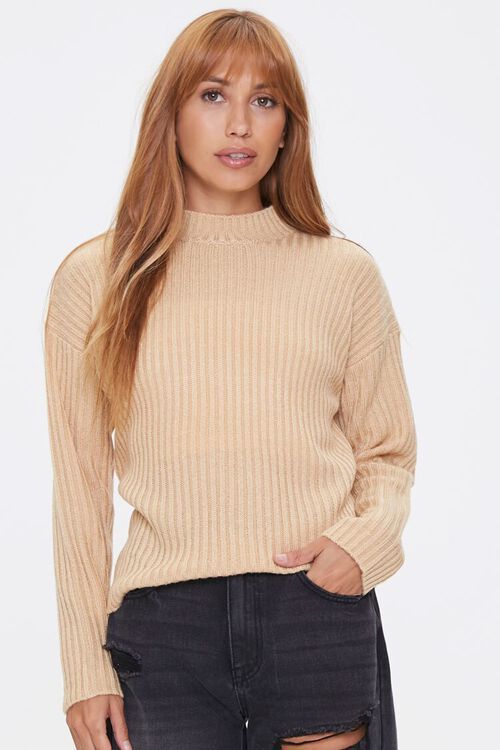 Ribbed Mock Neck Sweater | Forever 21 (US)