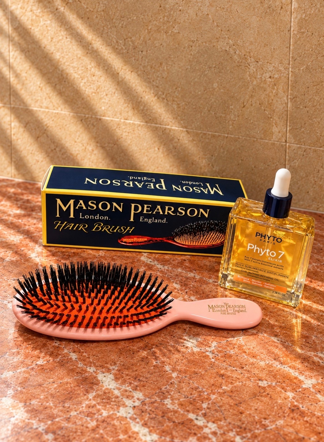 I bought a couple of splurges for my hair while in France.
There is something so luxurious about this brush.
Also, the hair oil is phenomenal.
Hair, beauty, grooming, self care