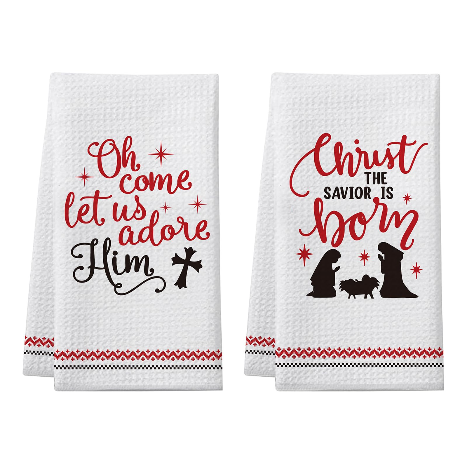 Christmas Christian Gifts for Women Men, Christmas Kitchen Bathroom Decorations, 2 Pack Bible Ver... | Amazon (US)