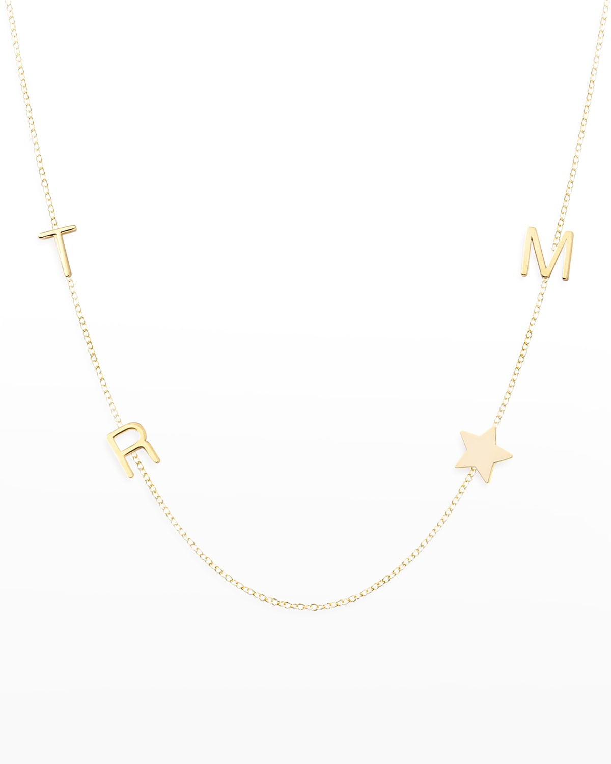 Personalized Mini Three-Letter & Star Pendant Necklace | Neiman Marcus