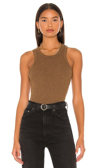 Bailey Rib Tank in Walnut Heather | Revolve Clothing (Global)