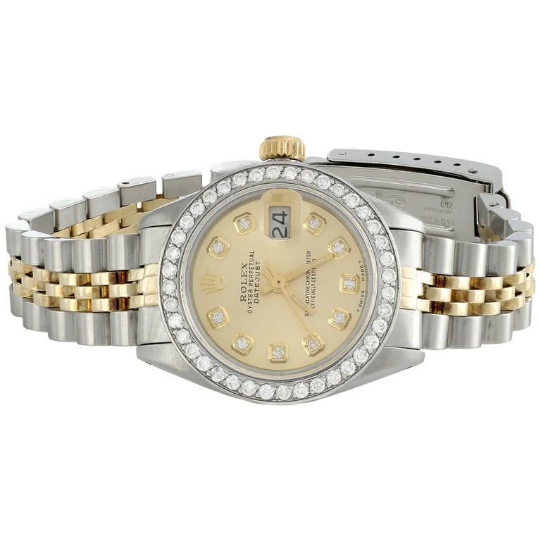 Ladies 18K / Steel Rolex DateJust Jubilee 6917 Diamond Watch Champagne Dial 1 CT. - Walmart.com | Walmart (US)