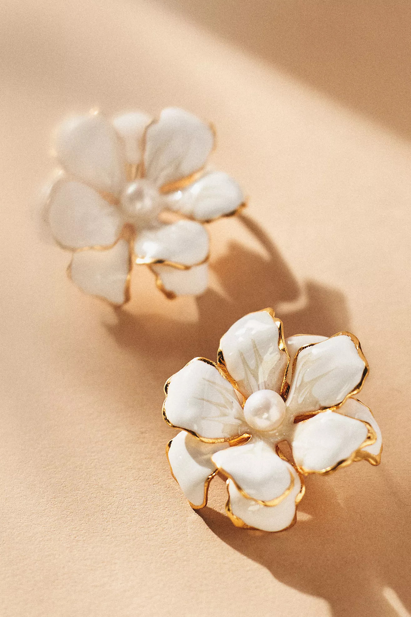 The Pink Reef Handpainted Floral Post Earrings | Anthropologie (US)