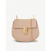 Chloe Drew small leather cross-body bag, Women's, Size: Small, Cement pink | Selfridges
