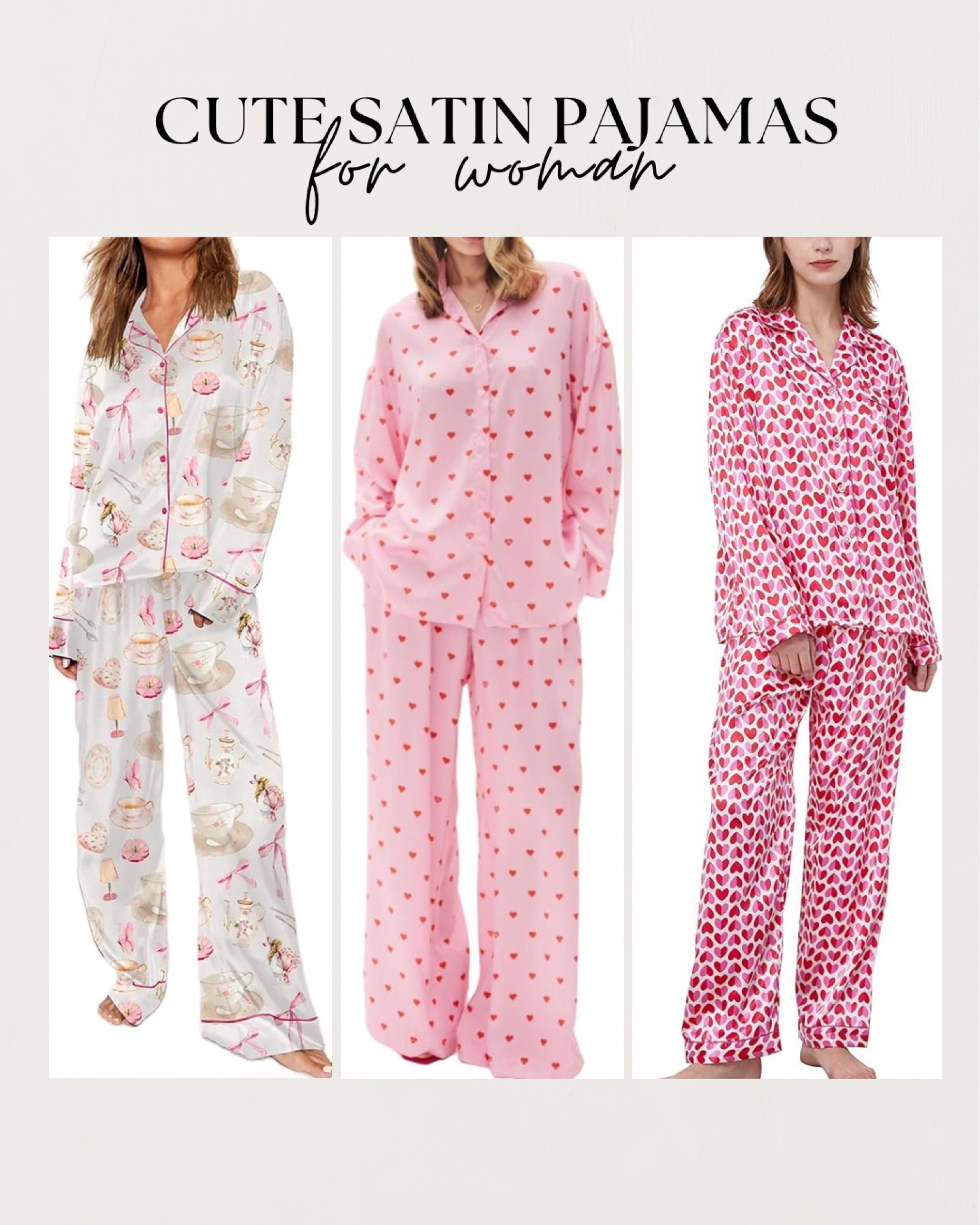 Cute girly pajamas for valentines, vacation or travel #amazonfind #pinkpajamas

#LTKtravel #LTKfindsunder50 #LTKsalealert