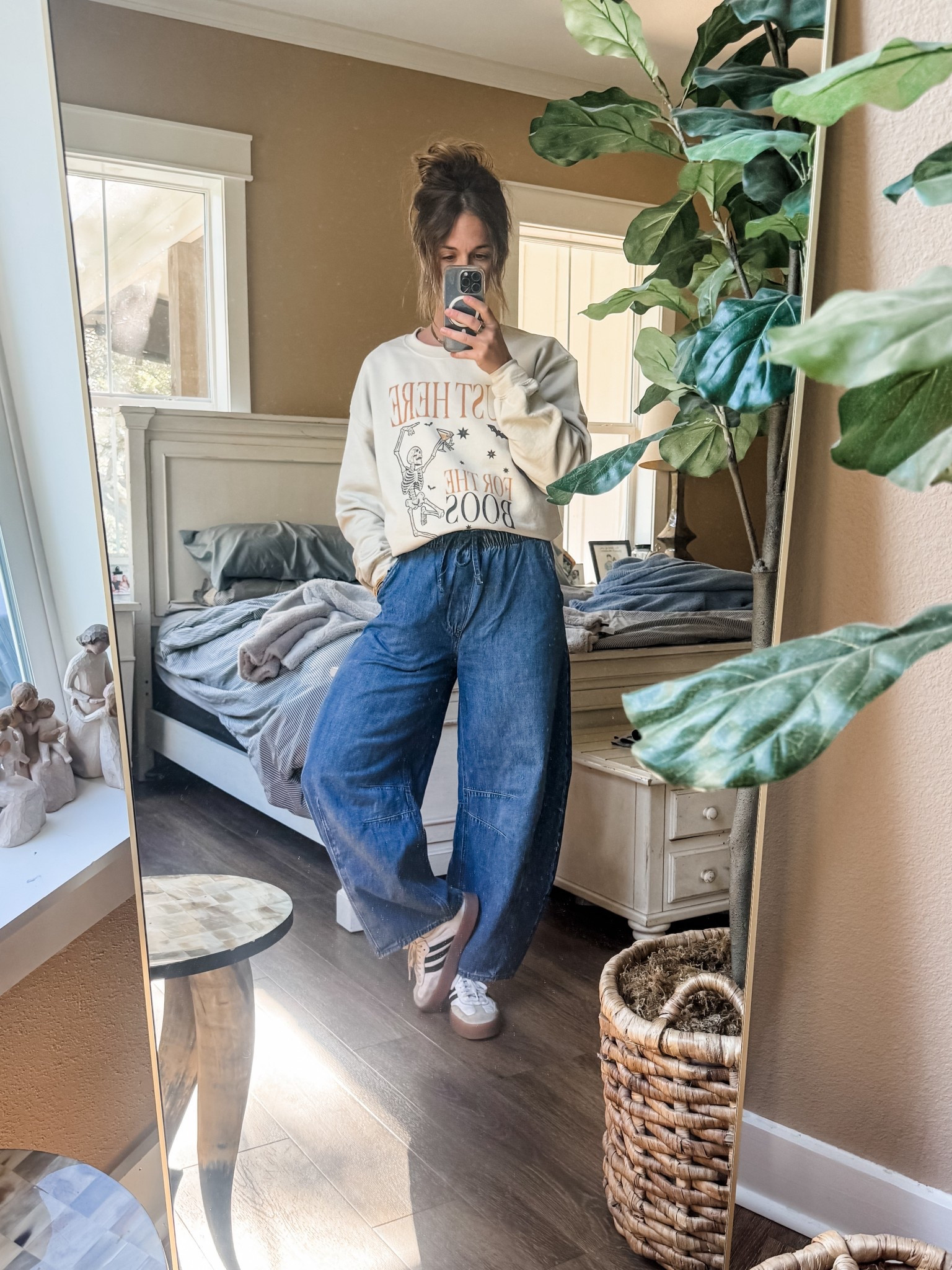 Finally gave into the barrel Jean trend 🫣 and I kinda like it! 

Let’s be real Halloween
Is over so I linked some cute every day & CHRISTMAS sweaters to go with! 

#LTKSaleAlert #LTKFindsUnder50 #LTKHoliday