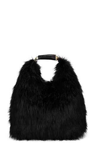 TOM FORD Faux Fur Bianca Large Hobo Bag in Black | FWRD 