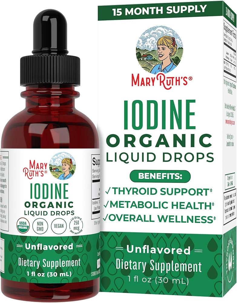MaryRuth Organics Potassium Iodide | Iodine Supplement | 1 Year Supply | Iodine Drops | USDA Orga... | Amazon (US)