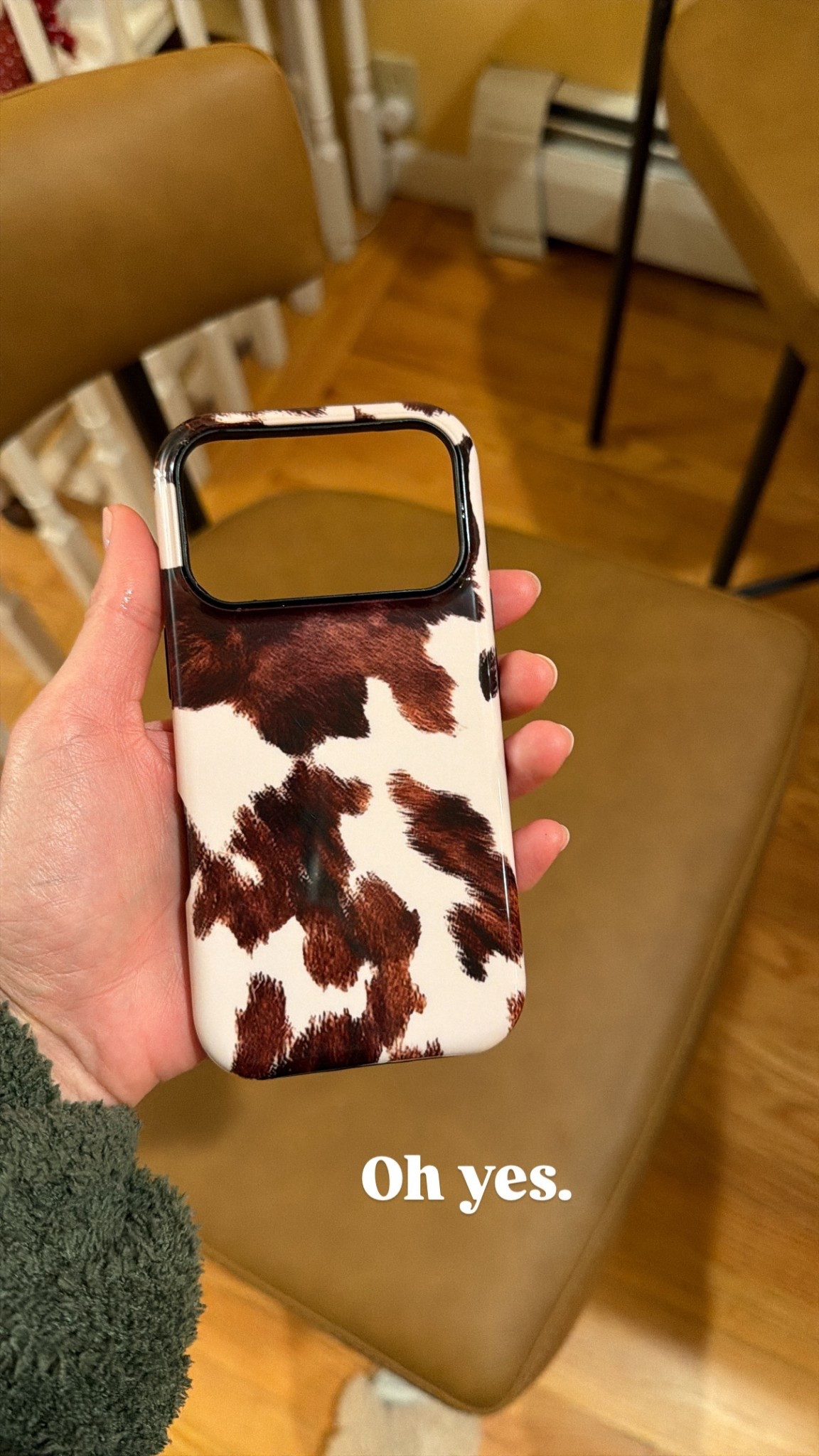 Cute cow print phone case from Amazon