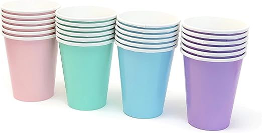 Pastel Rainbow Party Paper Cups 9 Ounce (24 Pack) | Amazon (US)