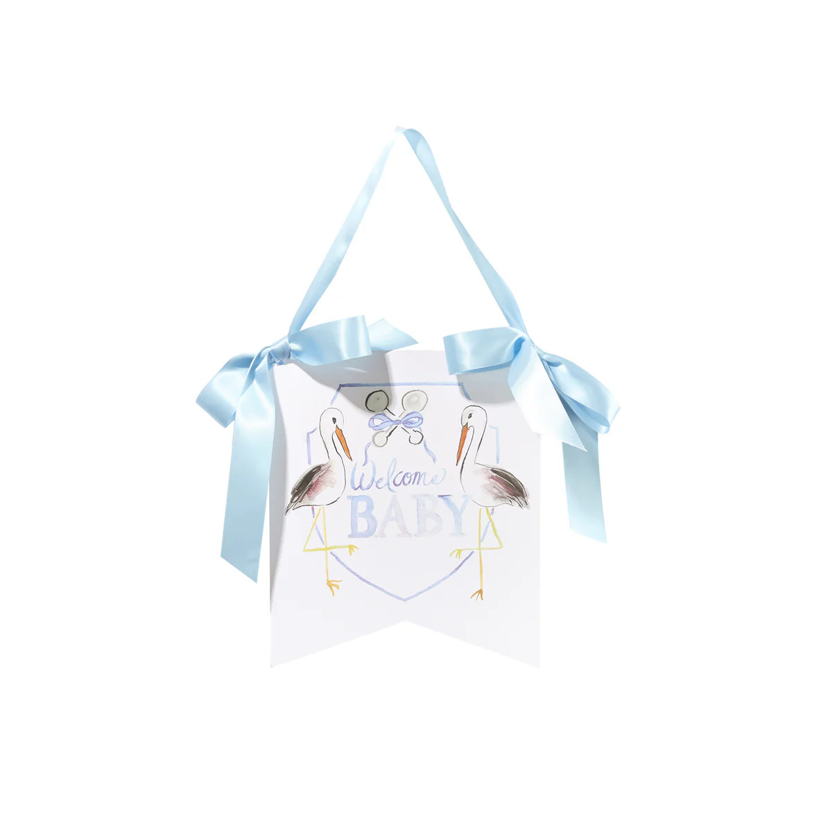 "Welcome Baby" Stork Hanger | Over The Moon Gift