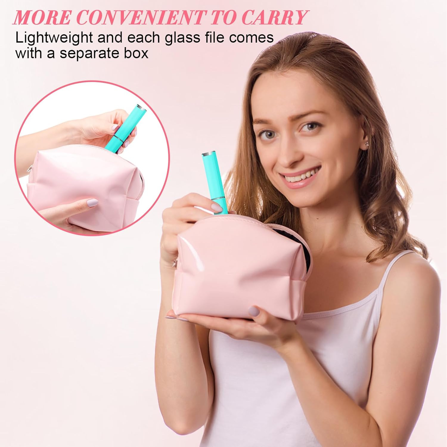 NICEMOVIC 6 Pack Glass Nail File for Natural Nails, Stocking Stuffers for Teen Girls Women Adults... | Amazon (US)