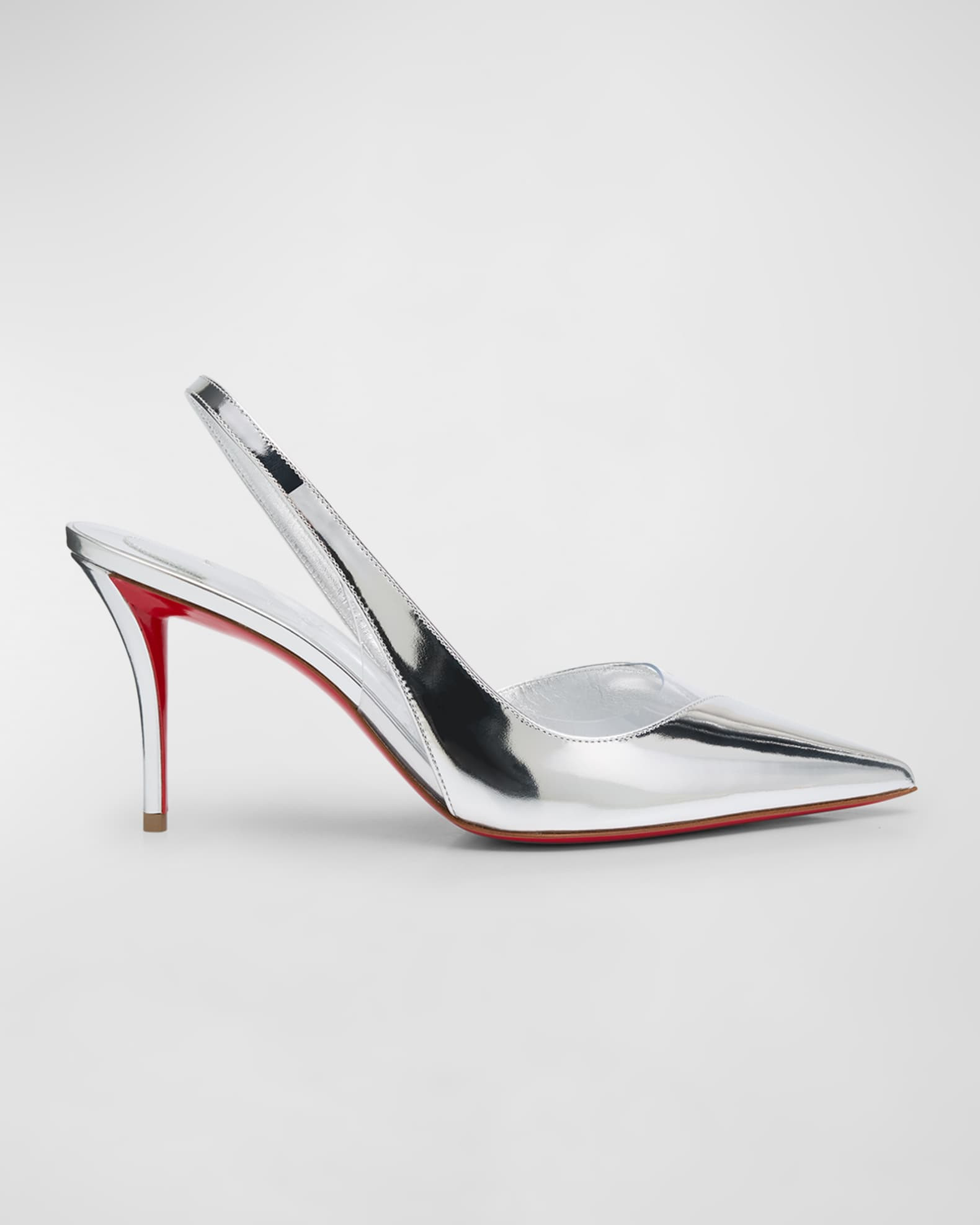 Posticha Metallic PVC Red Sole Slingback Pumps | Neiman Marcus